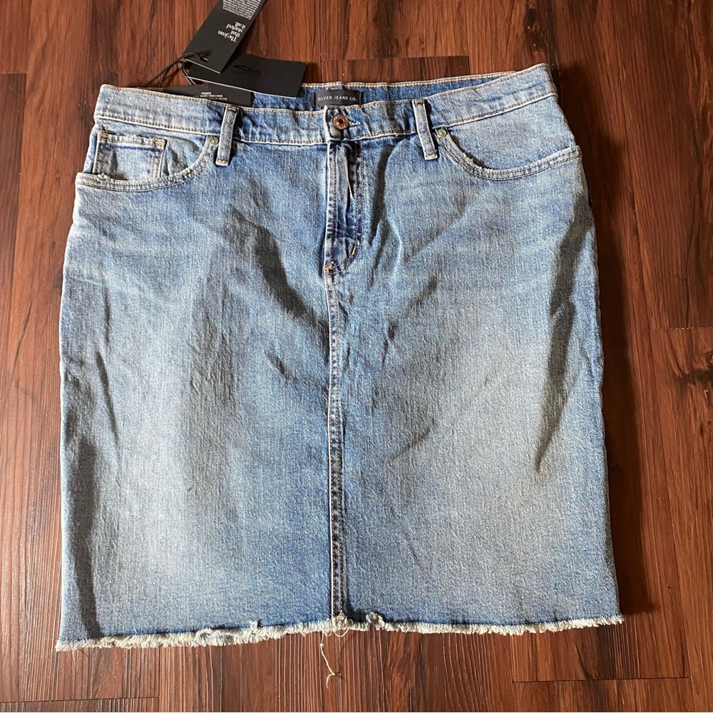 NWT Silver Jeans Co Denim Jean Frisco Pencil Skirt 12